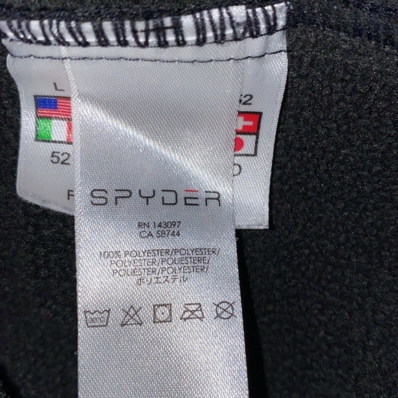 SPYDER charger pullover jacket 1/2 zip thermal long sleeve black red NEW size L - Picture 12 of 16